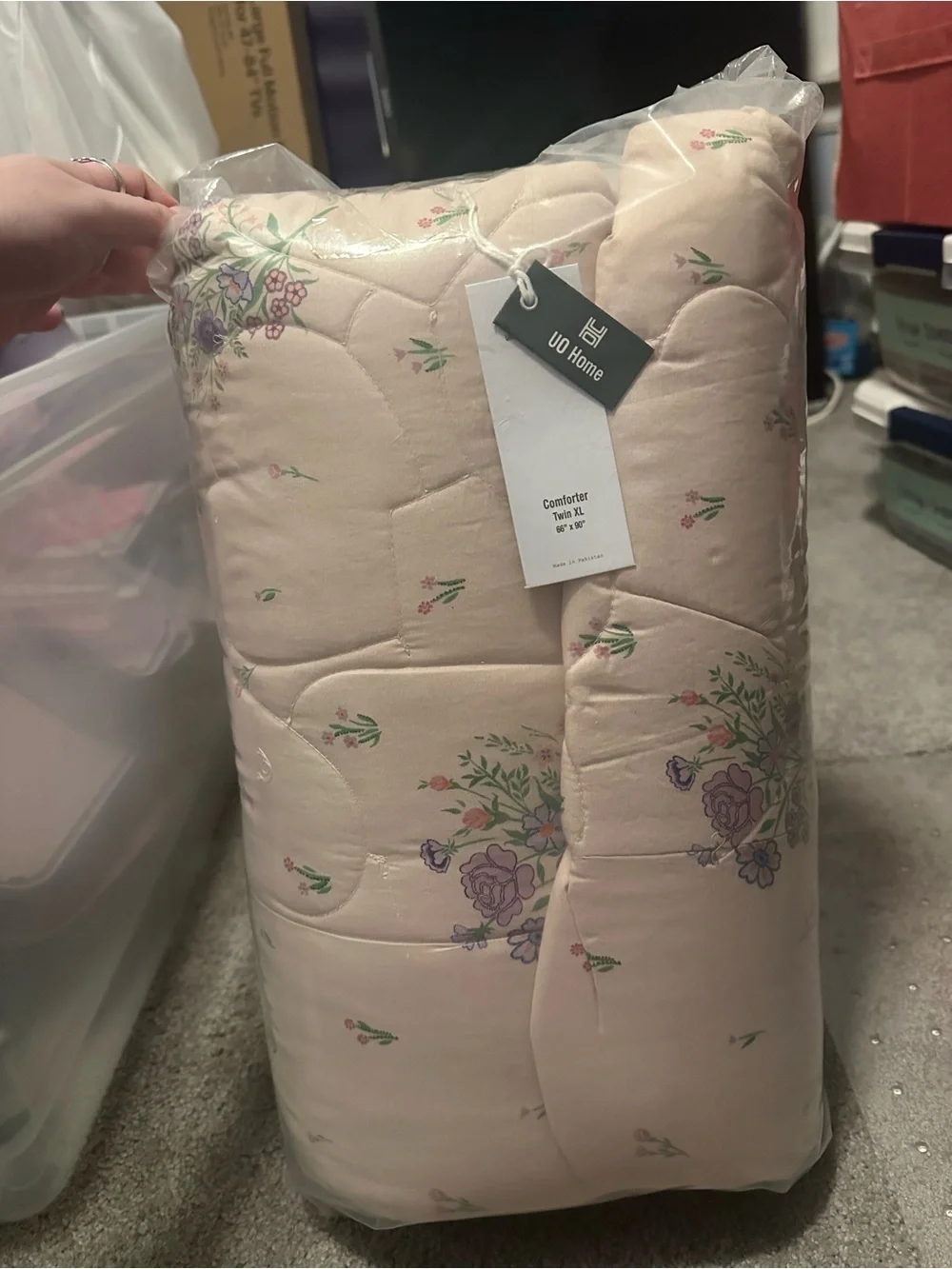 NWT Urban Outfitters Heart Puff Floral Comforter Twin XL and 2 sham set, quilted